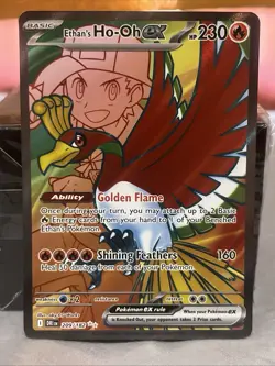 Pokemon TCG Ethan's Ho-Oh EX 209/182 S&V Destined Rivals Ultra Rare Holo Card - Image 1