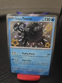 Pokemon TCG Paldean Tauros 120/091 Secret Rare Holo Card, Near Mint Condition - Image 1