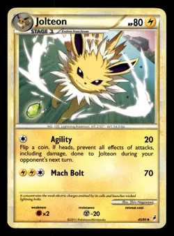 Jolteon 45/95 Uncommon Call of Legends Pokemon LP - Image 1