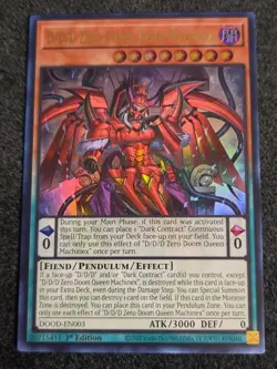 Yu-Gi-Oh! D/D/D Zero Doom Queen Machinex 1st ED. Ultra Rare! #DOOD-EN003 - NM/M - Image 1