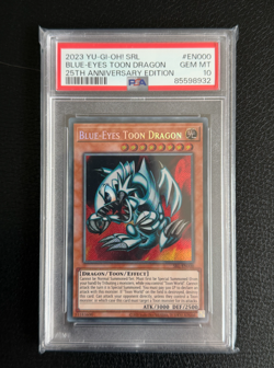 Yu-Gi-Oh 2023 - Blue-Eyes Toon Dragon - PSA 10 - Secret Rare SRL-EN000 - 25th - Image 1