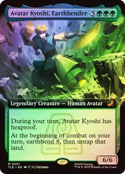 Avatar Kyoshi, Earthbender *FoilExtended Art* - TLE - NM Magic The Gathering MTG - Image 1