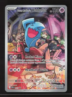 Team Rocket's Wobbuffet Holo SV: Scarlet & Violet Promo Cards 203 NM Pokemon TCG - Image 1