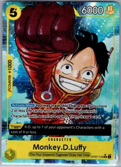 Monkey.D.Luffy Alt Art OP07-109 English 500 Years in Future One Piece Card - NM - Image 1