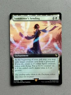 Summoners's Sending (Extended Art) FOIL 109 MTG Final Fantasy Commander FIC - NM - Image 1