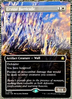 Crystal Barricade (Borderless) 296 Foundations Regular Magic The Gathering - Image 1