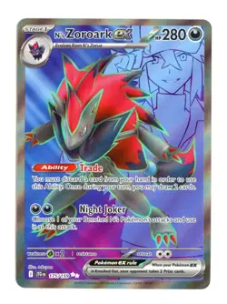 N's Zoroark ex 175/159 Ultra Rare Holo SV09: Journey Together Pokemon TCG NM - Image 1
