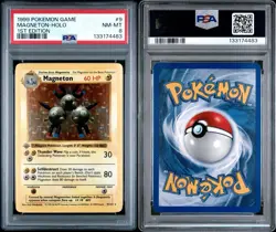 1999 Pokemon Base 1st Edition Shadowless Magneton Holo 9/102 PSA 8 🔥📈 - Image 2