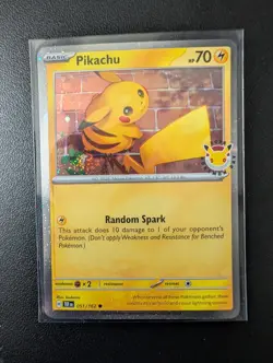 2026 Pikachu 051/162 Pokemon Day 30th Anniversary Stamped Promo TCG Plus Coin - Image 1