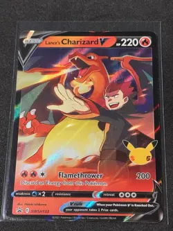 Pokemon TCG Lance's Charizard V SWSH133 Promo Celebrations NM/M - Image 1