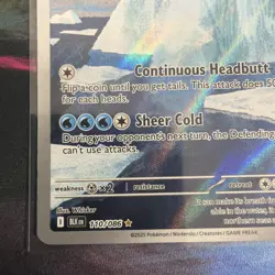 Pokemon TCG Beartic Illustration Rare Black Bolt Near Mint Condition 110/086 - Image 5