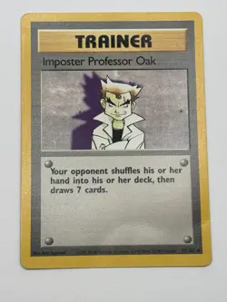 Pokemon TCG - Imposter Professor Oak 73/102 Rare Base Set Unlimited [creased] - Image 2
