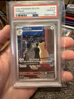 Pokemon SV Shrouded Fable SFA Persian Illustration Rare IR 078/064 PSA 10 - Image 1