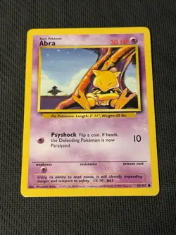 Abra 43/102 - Pokemon Base Set Unlimited 1 - Image 1