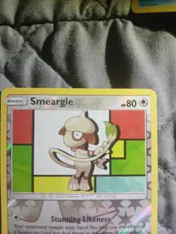 Pokemon TCG Smeargle 157/214 Rare Reverse Holo Sun and Moon Lost Thunder NP - Image 2