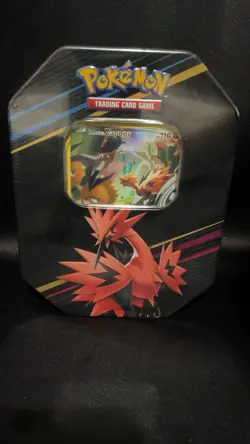Pokemon TCG Galarian Zapdos Crown Zenith Tin Brand New and Sealed - Image 1