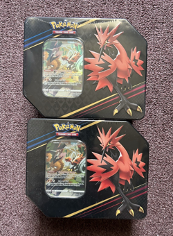 Pokemon TCG: Crown Zenith Tin Galarian Zapdos New-Factory Sealed lot of 2 tins - Image 1