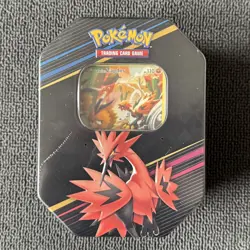 Pokemon TCG Galarian Zapdos Crown Zenith Tin Brand New & Sealed - Image 1