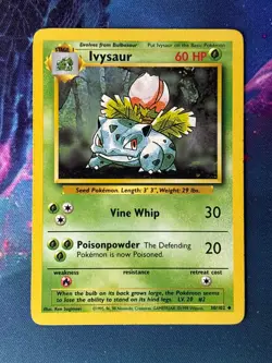 Ivysaur - Base Set - 30/102 - Uncommon - Vintage Pokemon Card - Image 1