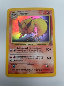 Flareon 3/64 - Pokemon TCG Jungle Unlimited Holo Rare Card WOTC MP - Image 1