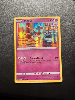Deoxys Holo Rare 120/264 Pokemon Card 2021 Fusion Strike NM - Image 1