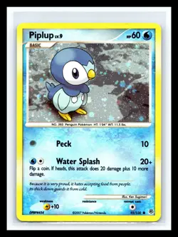 💥 Pokemon TCG Piplup Reverse Holo Card 93/130 Diamond & Pearl Promo Cosmos Holo - Image 1