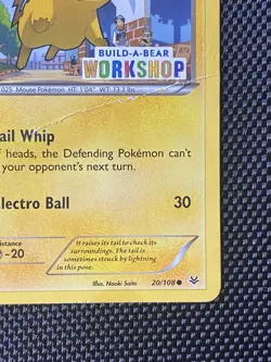 Pikachu 20/108 Build-A-Bear Stamped Promo Pokemon TCG 2016 Card - Image 4