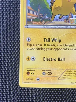 Pikachu 20/108 Build-A-Bear Stamped Promo Pokemon TCG 2016 Card - Image 5