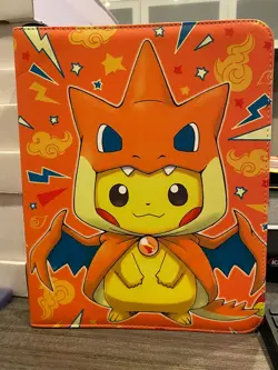 💥 Pokemon Trading Card Binder Holder 50 Page 400-Slot Poncho Pikachu Charizard - Image 1