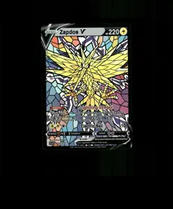 Fan-ART READ DESCRIPTION BELOW HOLO Zapdos Card Stained Glass Pokemon Card p1 - Image 1