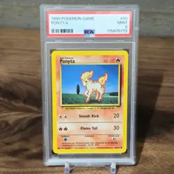 1999 POKEMON BASE SET UNLIMITED #60 PONYTA PSA 9 MINT - Image 1