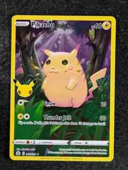 2021 Pokemon PIKACHU 005/025 Celebrations Holo Rare Lightning English (A) - Image 1