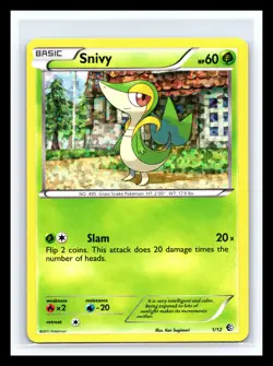 💥 Pokemon Snivy Confetti Holo 1/12 McDonald's Collection 2011 - Image 1