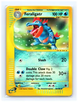 💥 Pokemon TCG - Feraligatr - 46/165 - Reverse Holo Rare Expedition Set Vintage - Image 1
