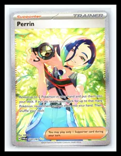 💥 Pokemon Trainer Perrin 220/167 Special Illustration Twilight Masquerade Holo - Image 1