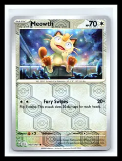 Meowth 048/064 Reverse Holo Common - Shrouded Fable Pokemon TCG - - Image 1