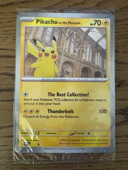 Pikachu At The Museum Natural History Museum Jumbo Pokemon Promo-Great Centering - Image 1