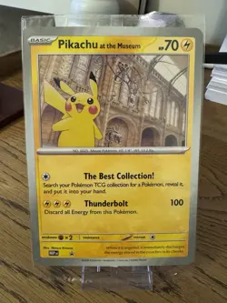 Pikachu At The Museum Natural History Museum Jumbo Pokemon Promo-Great Centering - Image 2
