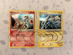 2 x Arceus LV.100 AR3 & AR6 Platinum Arceus Collection HP Pokemon - Image 1
