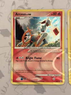 2 x Arceus LV.100 AR3 & AR6 Platinum Arceus Collection HP Pokemon - Image 2