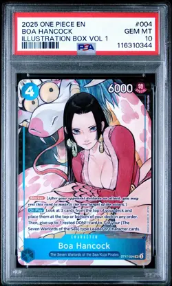 2025 ONE PIECE PROMOS ILLUSTRATION BOX VOL.1 #004 BOA HANCOCK PSA 10 - Image 1