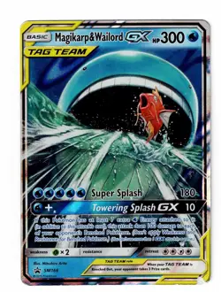 Pokemon TCG Sun And Moon Magikarp & Wailord GX SM166 Full Art Promo Card HP - Image 3