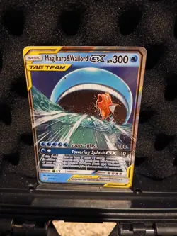 Pokemon TCG Magikarp & Wailord GX Tag Team Black Star Promo Card SM166 - Image 1