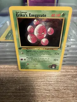 Erika’s Exeggcute 1st Edition 77/132 Vintage Pokemon Card Raw Single Card - Image 1