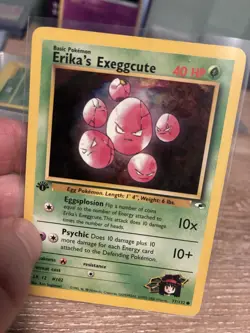 Erika’s Exeggcute 1st Edition 77/132 Vintage Pokemon Card Raw Single Card - Image 4