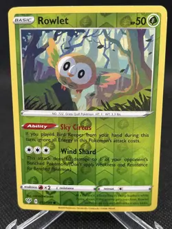 ROWLET - reverse holo card - NM-M - Pokemon TCG Darkness Ablaze 011/189 - Image 1