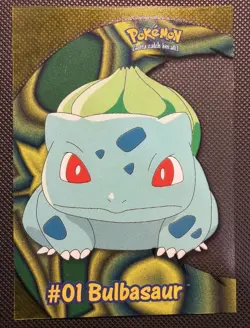Pokemon Clear Card Bulbasaur #01 TOPPS PC2 TV Animation 2000 Vintage - Image 1