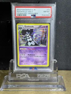 2013 POKEMON B & W LEGENDARY TREASURES GOTHITELLE HOLO 72/113 PSA 8 - Image 1