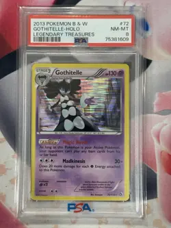 2013 POKEMON B & W LEGENDARY TREASURES GOTHITELLE HOLO 72/113 PSA 8 - Image 3