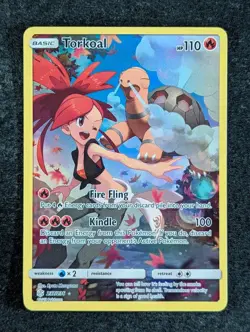 2019 Pokemon TORKOAL 237/236 Cosmic Eclipse Secret Rare Holo Fire English - Image 1